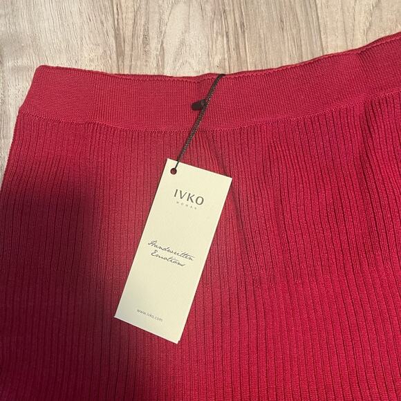 IVKO Woman - Wool Skirt with Ribs Rosewood new! Size 38 M - Picture 5 of 12